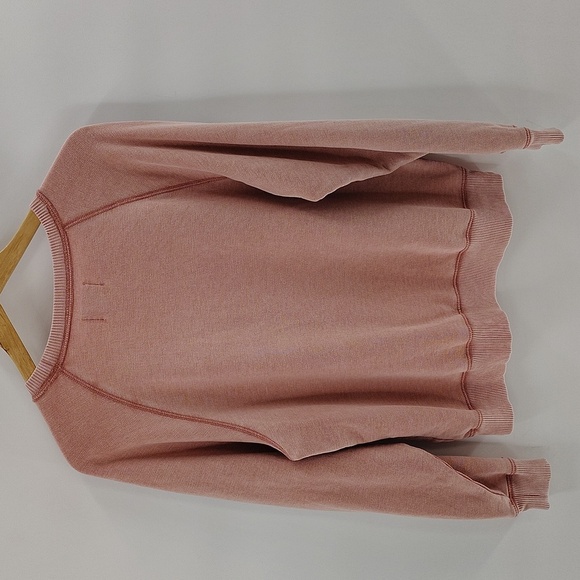American Eagle AEO Sweatshirt Size Large Muted Pink Distressed Long Sleeve - Picture 7 of 7